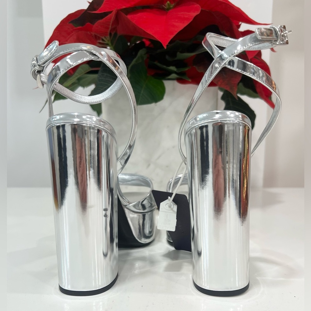 Prada Silver Platform Sandals - Picture 5 of 10
